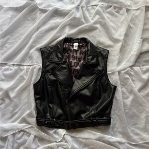 Abbey Dawn By Avril Lavigne Faux Leather Studded Vest